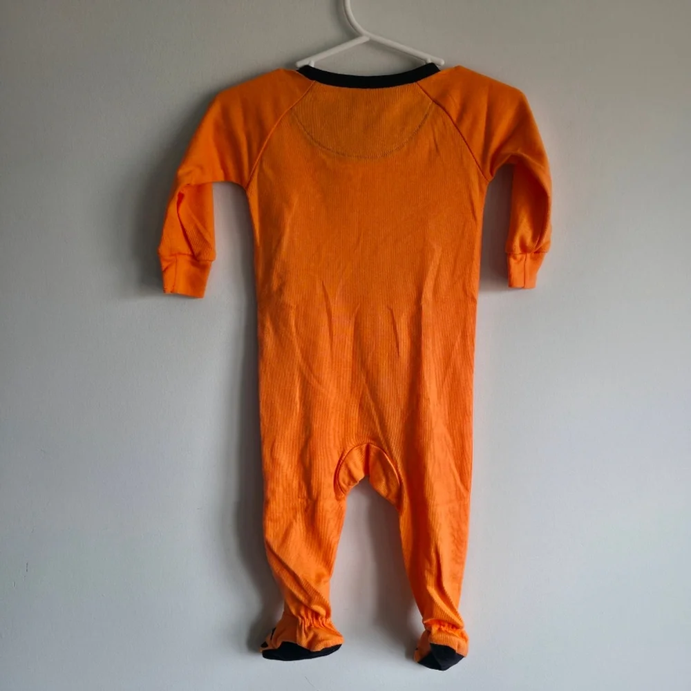 PJ Place Baby Jack-O’-Lantern Halloween Footed Sleeper | 3–6 Months 100% Cotton - Picture 6 of 9